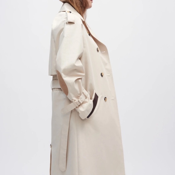 Maje Trench coat with smocking at the back MSRP $565 - Picture 7 of 13